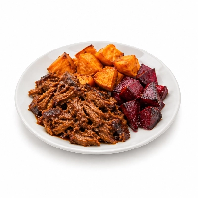 Fit AF Lean Chicken Barbacoa with Roasted Sweets & Beets