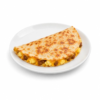 Fit AF Lean Crispy Turkey Bacon Ranch Breakfast Quesadilla on Low Carb Tortilla