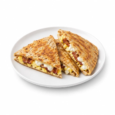 Fit AF Lean Crispy Turkey Bacon Ranch Breakfast Quesadilla on Sprouted Grain
