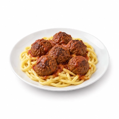 Fit AF Lean Free-Range Bison Italian Meatballs Over Protein Pasta