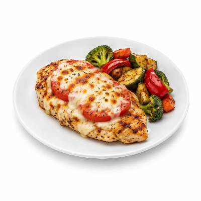 Fit AF Lean Free-Range Chicken Caprese with Roasted Veggie Medley