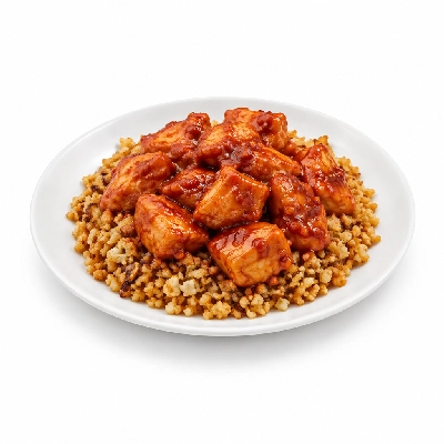 Fit AF Lean Free-Range Red Dragon Chicken Over Fried Cauliflower Rice