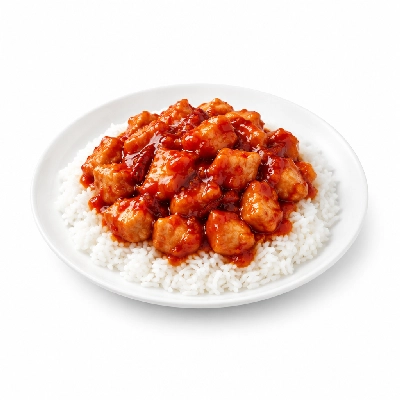 Fit AF Lean Free-Range Red Dragon Chicken Over Jasmine Rice