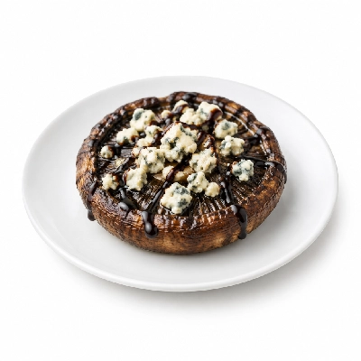 Fit AF Lean Grilled Portobello Mushroom with Blue Cheese and Balsamic Glaze