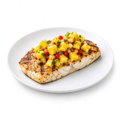 Fit AF Lean Grilled Wild Mahi with Pineapple Salsa