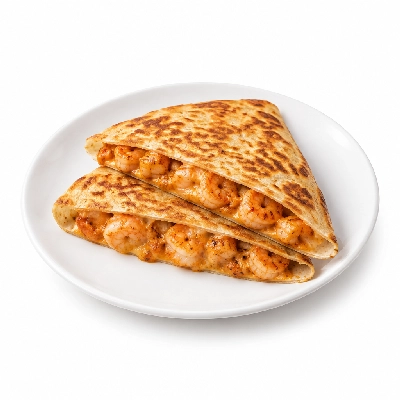 Fit AF Lean Honey Buffalo Shrimp Quesadilla on Low Carb Wrap