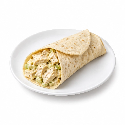 Fit AF Lean Honey-Dijon Chicken Salad on Low Carb Tortilla