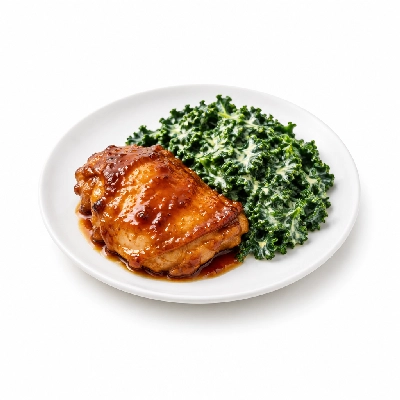 Fit AF Lean Honey Soy Chicken Thigh with Creamed Kale