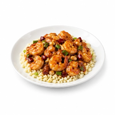 Fit AF Lean Kung Pao Shrimp Over Fried Cauliflower Rice