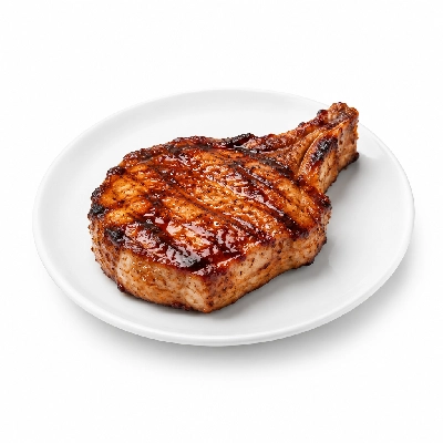 Fit AF Lean Low Carb Apple Butter BBQ Grilled Pork Chop