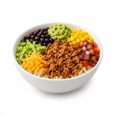 Fit AF Lean Low Carb Turkey Taco Burrito Bowl