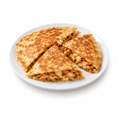 Fit AF Lean Maple Bourbon BBQ Chicken Quesadilla on Sprouted Grain