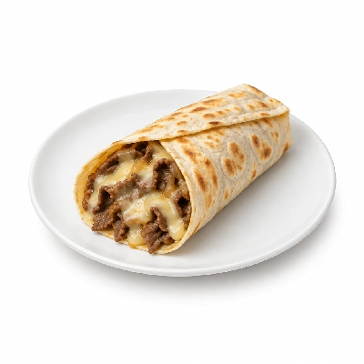 Fit AF Lean Philly Cheesesteak Wrap on Low Carb Tortilla