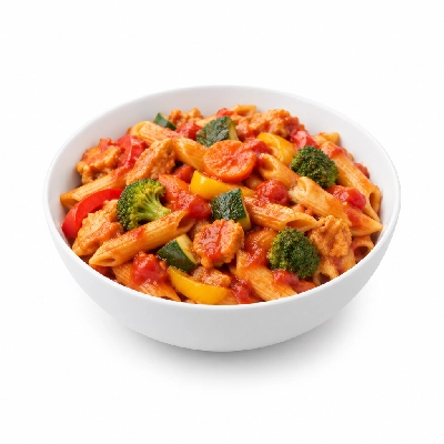 Fit AF Lean Protein Pasta Primavera with Red Sauce