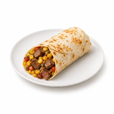 Fit AF Lean Steak Fajita Breakfast Wrap with Roasted Corn Salsa