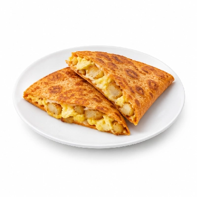 Fit AF Lean Western Breakfast Quesadilla on Sprouted Sweet Potato Wrap