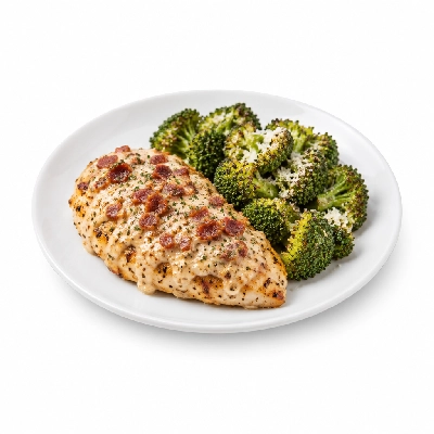 Fit AF Performance Bacon Ranch Free-Range Chicken with Parmesan Roasted Broccoli