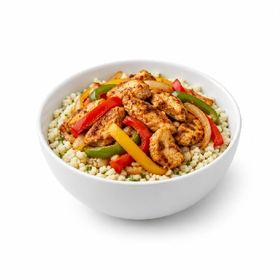 Fit AF Performance Chicken Fajita Bowl with Cilantro Lime Cauliflower Rice