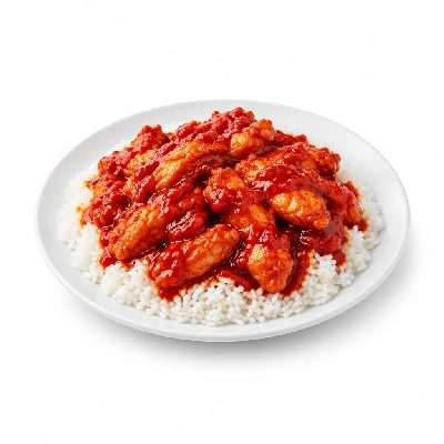 Fit AF Performance Free-Range Red Dragon Chicken Over Jasmine Rice