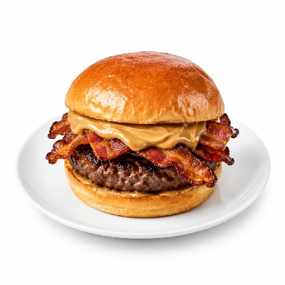 Fit AF Performance Grass-Fed Peanut Butter Bacon Burger