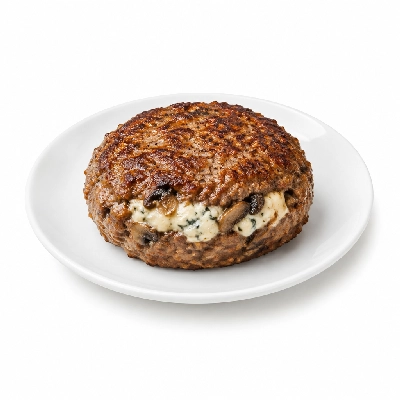 Fit AF Performance Grass-Fed Wild Mushroom & Blue Cheese Stuffed Burger