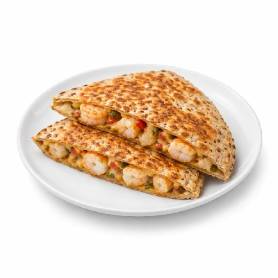 Fit AF Performance Honey Buffalo Shrimp Quesadilla on Sprouted Grain