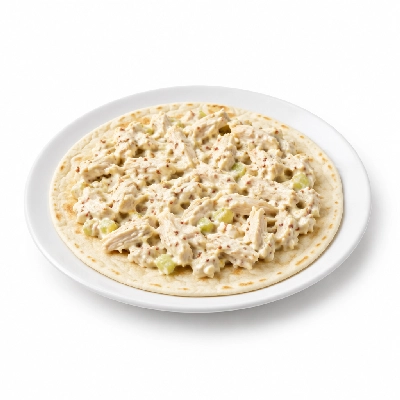Fit AF Performance Honey-Dijon Chicken Salad on Low Carb Tortilla
