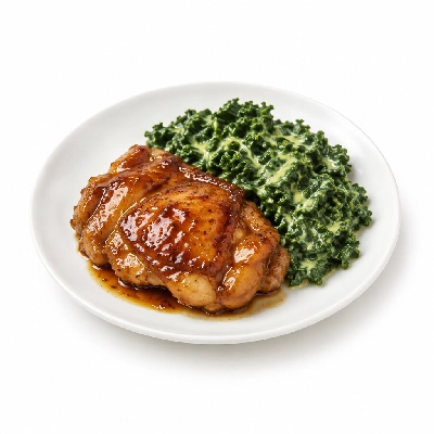 Fit AF Performance Honey Soy Chicken Thigh with Creamed Kale