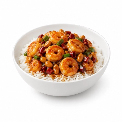 Fit AF Performance Kung Pao Shrimp Over Jasmine Rice