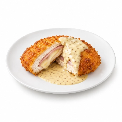 Fit AF Performance Low Carb Chicken Cordon Bleu with Dijon Sauce
