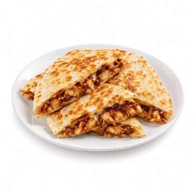 Fit AF Performance Maple Bourbon BBQ Chicken Quesadilla on Low Carb Wrap