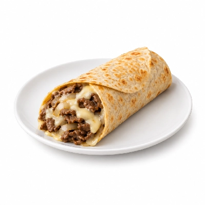 Fit AF Performance Philly Cheesesteak Wrap on Low Carb Tortilla