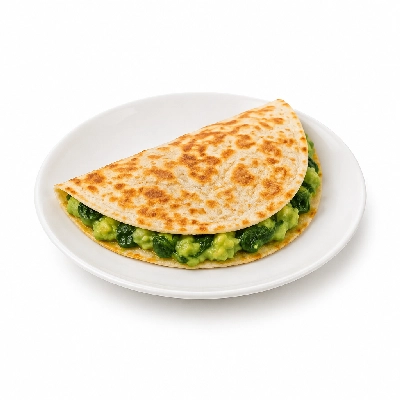 Fit AF Performance Smashed Avocado & Spinach Breakfast Quesadilla on Low Carb Tortilla