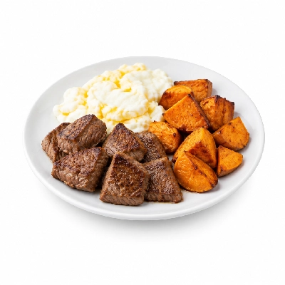 Fit AF Performance Steak & Egg Whites with Roasted Sweet Potatoes