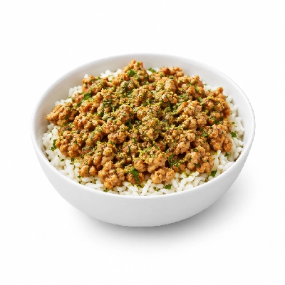 Fit AF Performance Turkey Taco Burrito Bowl Over Cilantro-Lime Jasmine Rice