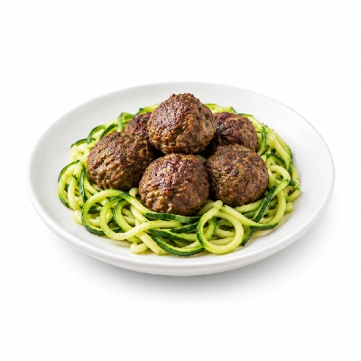 Fit AF Performance Venison Meatballs Over Zucchini Noodles