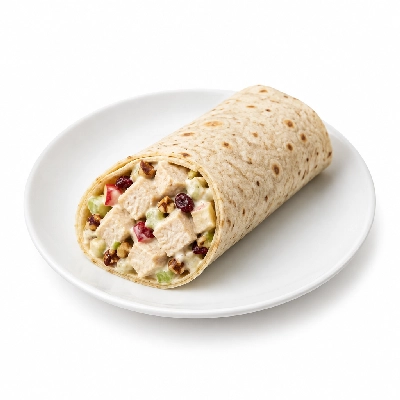 Fit AF Performance Waldorf Chicken Salad with Olive Oil Mayo on Low Carb Wrap
