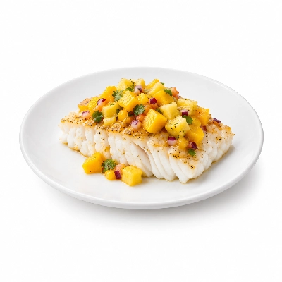 Fit AF Performance Wild Caught Cod with Mango Pineapple Salsa