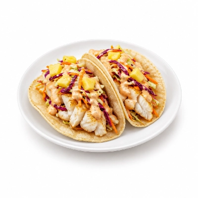 Fit AF Performance Wild Cod Tacos with Chipotle Aioli & Pineapple Slaw