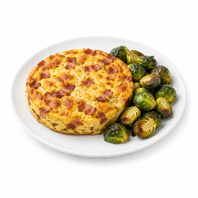 Fit AF Signature Bacon Ranch Frittata with Roasted Brussels Sprouts