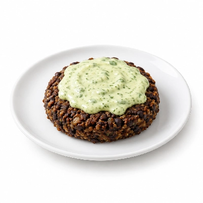 Fit AF Signature Black Bean Quinoa Burger with Cilantro Lime Aioli