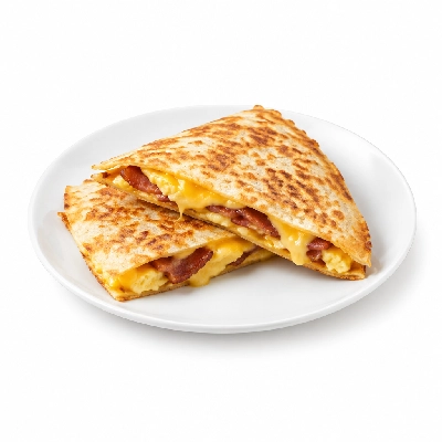 Fit AF Signature Crispy Turkey Bacon Ranch Breakfast Quesadilla on Sprouted Grain