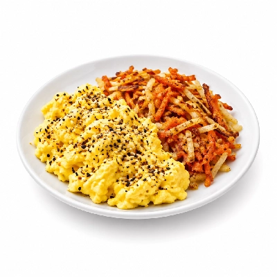 Fit AF Signature Everything but the Bagel Eggs with Carrot & Parsnip Hash