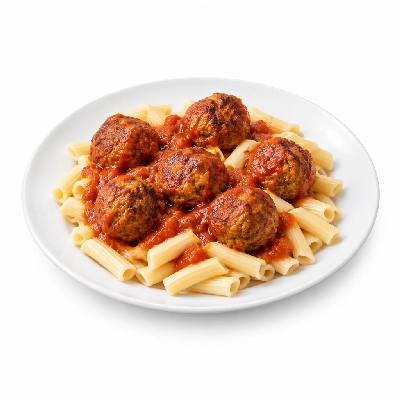 Fit AF Signature Free-Range Bison Italian Meatballs Over Protein Pasta