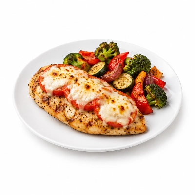 Fit AF Signature Free-Range Chicken Caprese with Roasted Veggie Medley