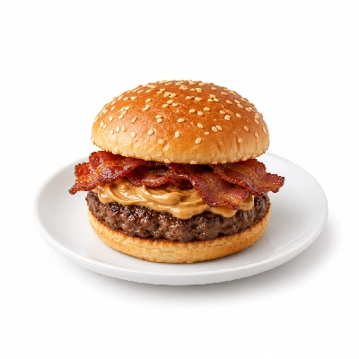 Fit AF Signature Grass-Fed Peanut Butter Bacon Burger