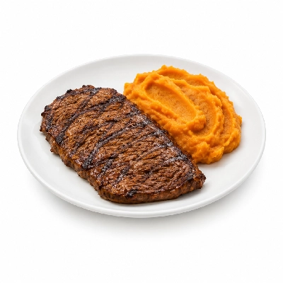 Fit AF Signature Grilled Grass-Fed Flank Steak with Sweet Potato Mash