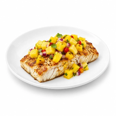 Fit AF Signature Grilled Wild Mahi with Pineapple Salsa