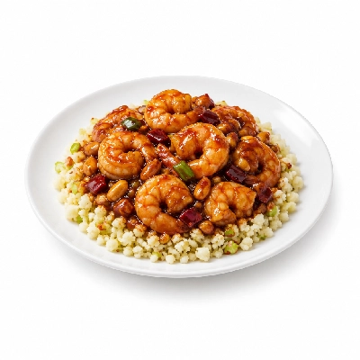 Fit AF Signature Kung Pao Shrimp Over Fried Cauliflower Rice