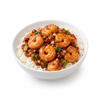 Fit AF Signature Kung Pao Shrimp Over Jasmine Rice
